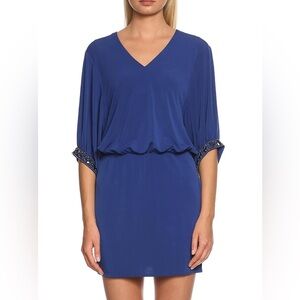 Blue Embellished Laundry Dress